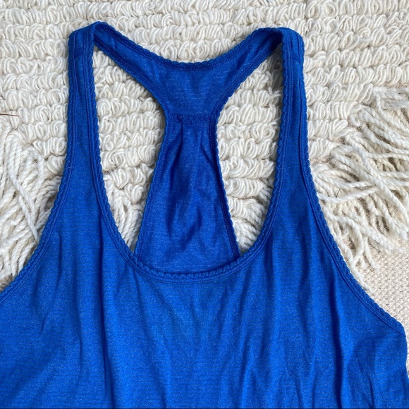 LULULEMON dream blue 105 F Singlet scalloped tank top 6 - Picture 2 of 11
